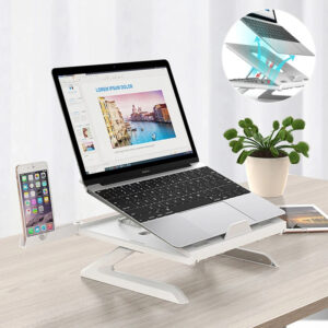 Foldable Aluminum Laptop Stand — Adjustable Ergonomic Riser for 10–15.6" Laptops